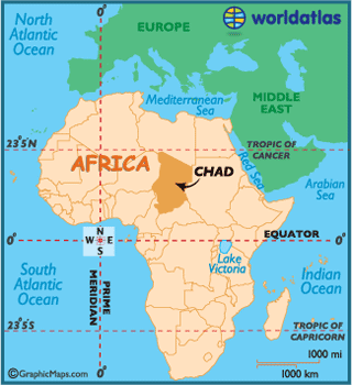 tchad carte afrique