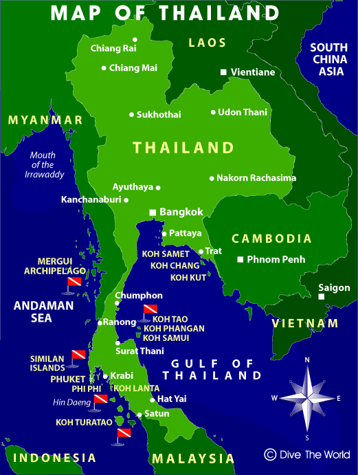 Carte Thailande