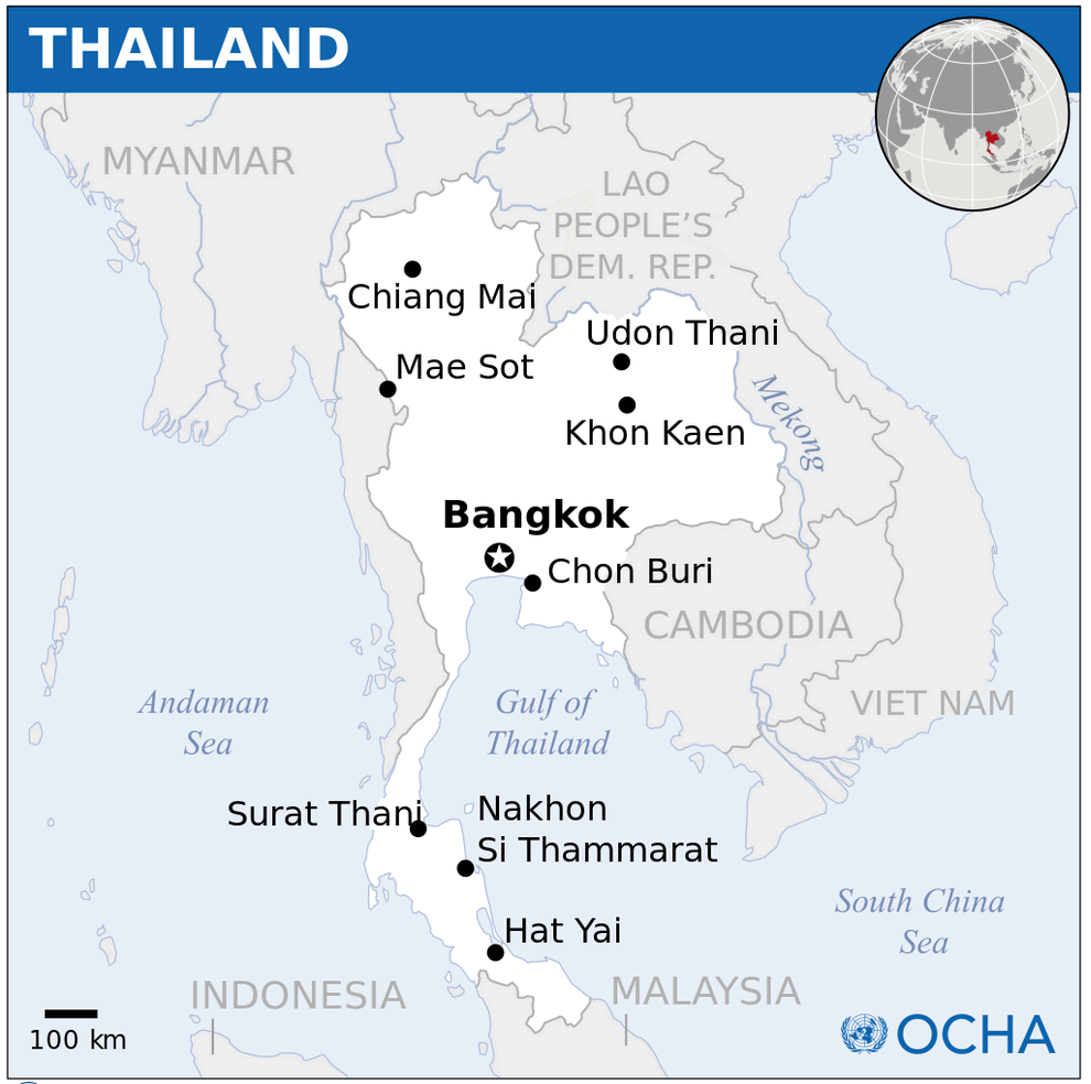 Thailande Carte de Localisation