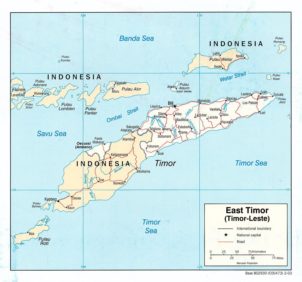 Timor Oriental politique carte