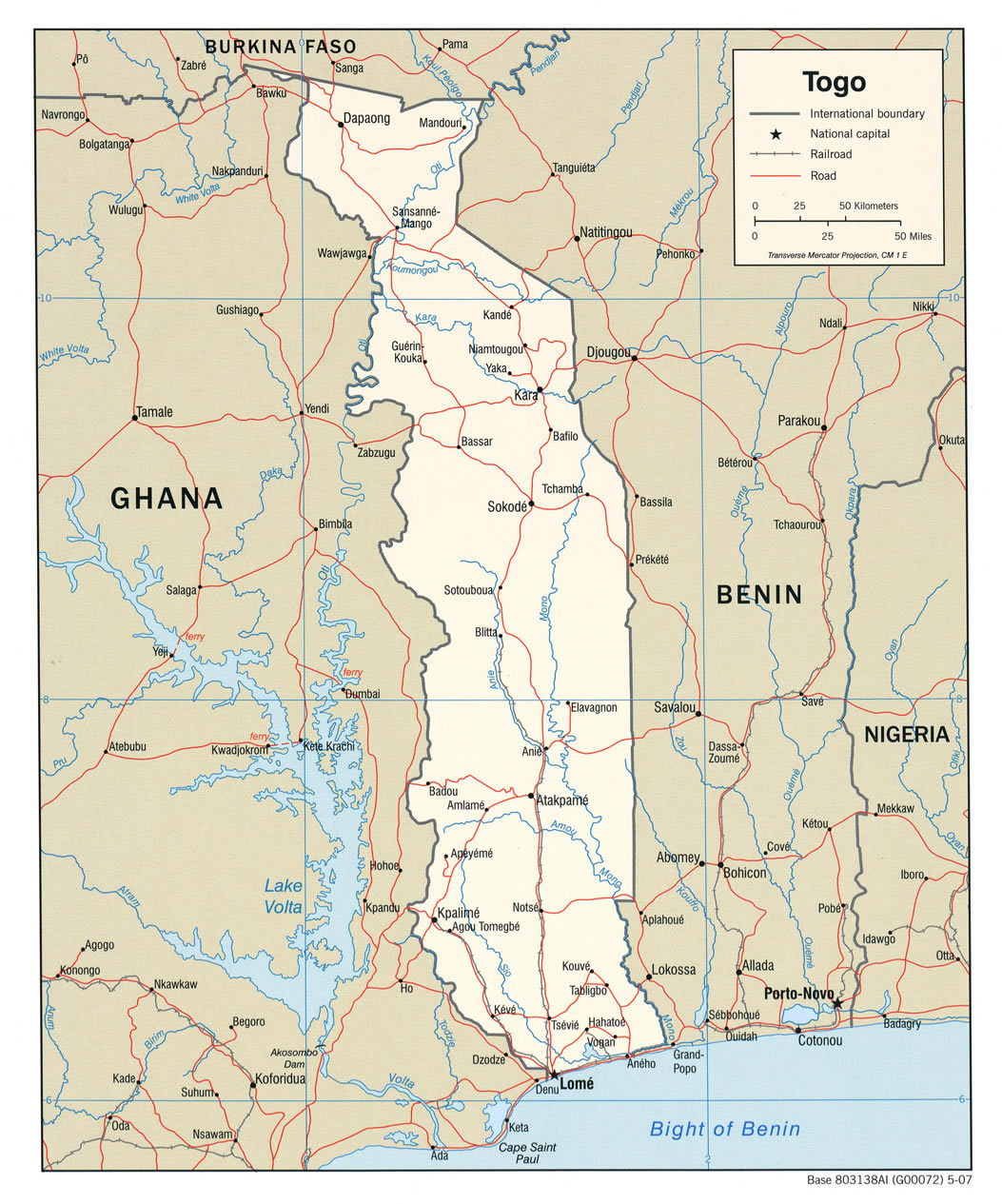 Togo soulagement carte