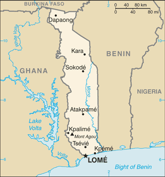 togo regions carte