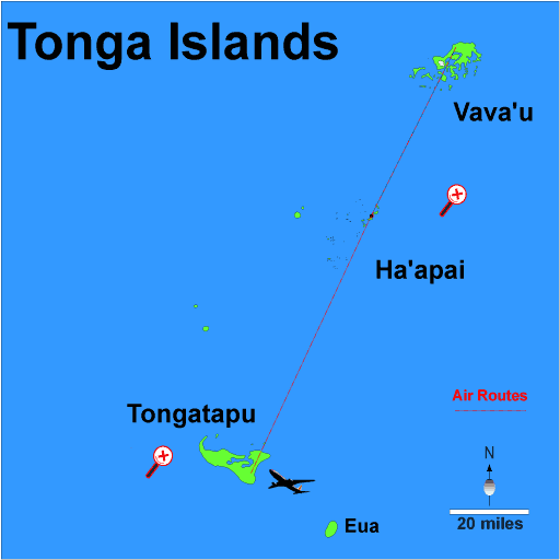 tonga Iles carte