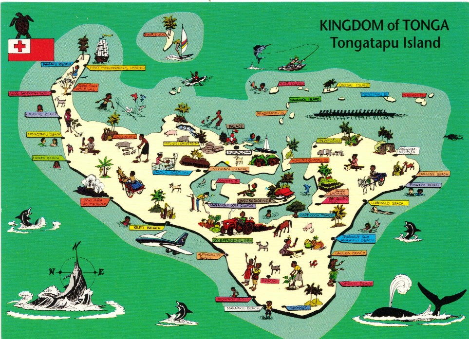 touristique carte du tonga
