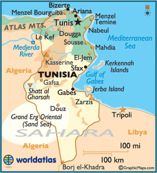 tunisie carte