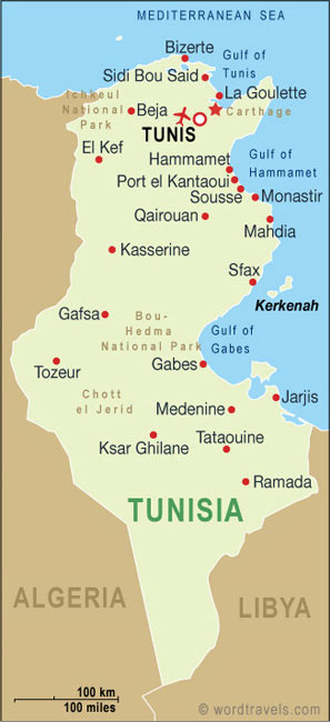 tunisie carte