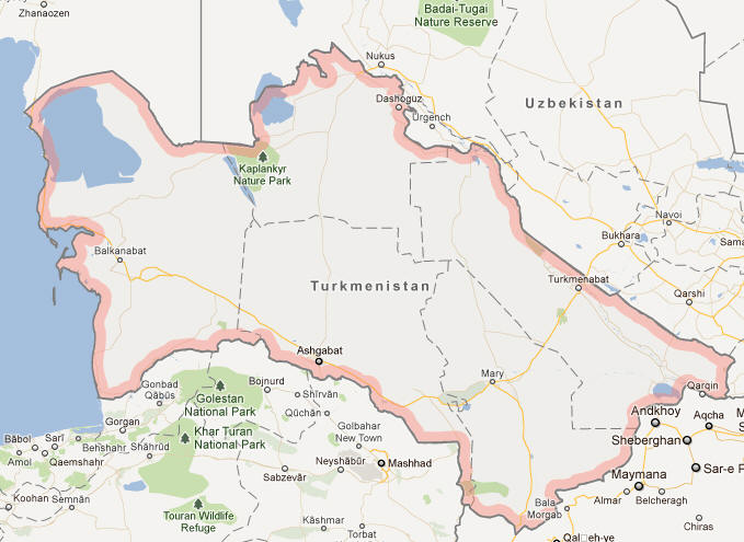 Turkmenistan cartes
