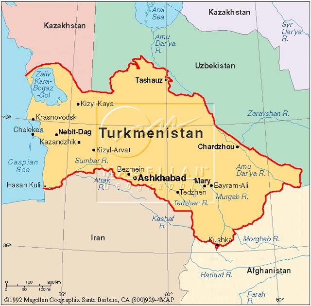 ashgabat turkmenistan carte