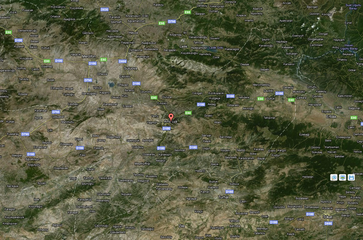 amasya satellite image