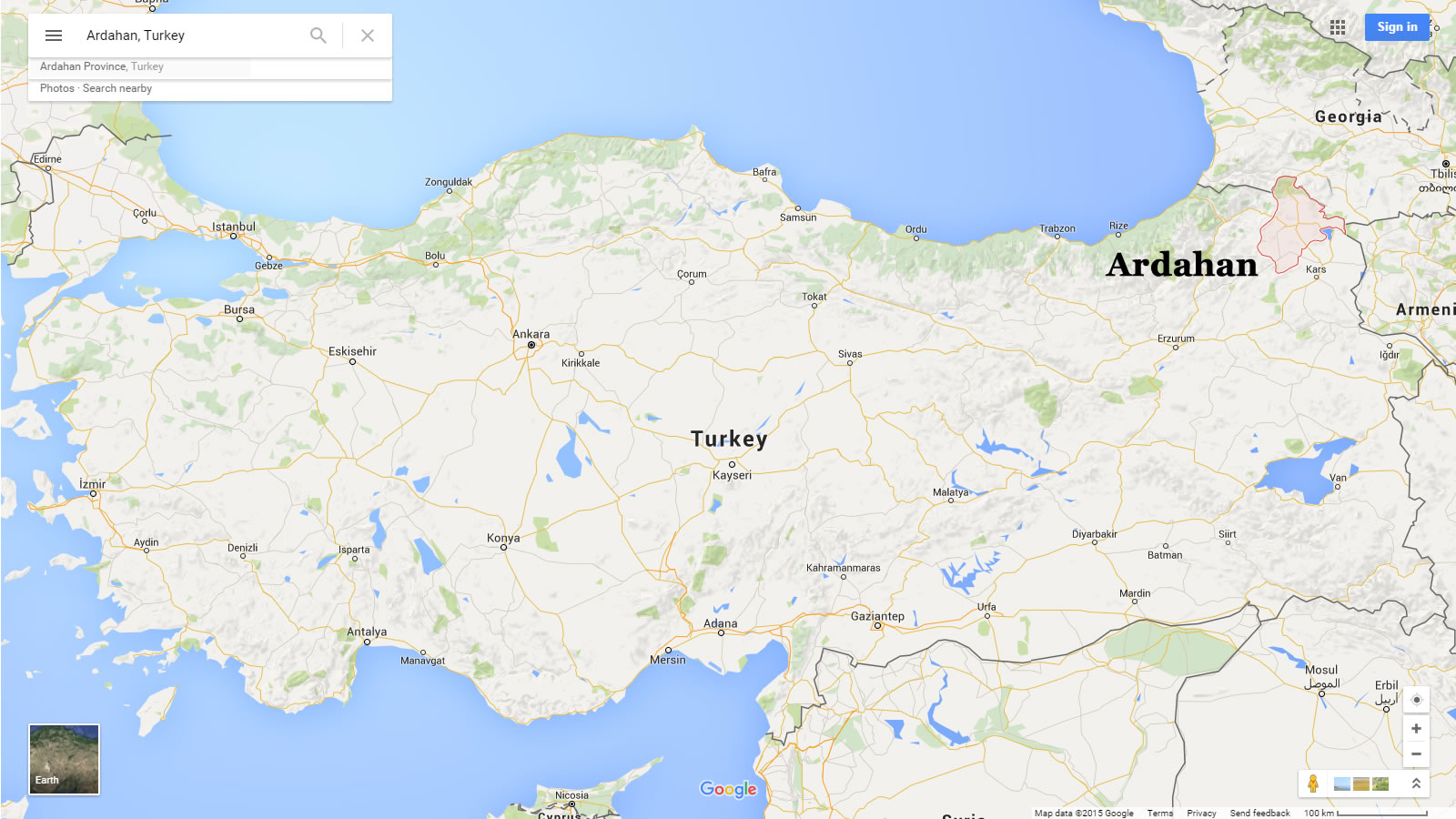 ardahan plan turquie