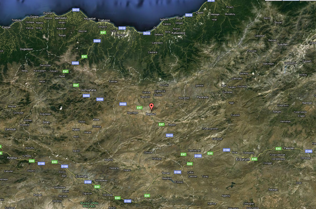 bayburt satellite image plan