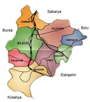 bilecik les villes plan