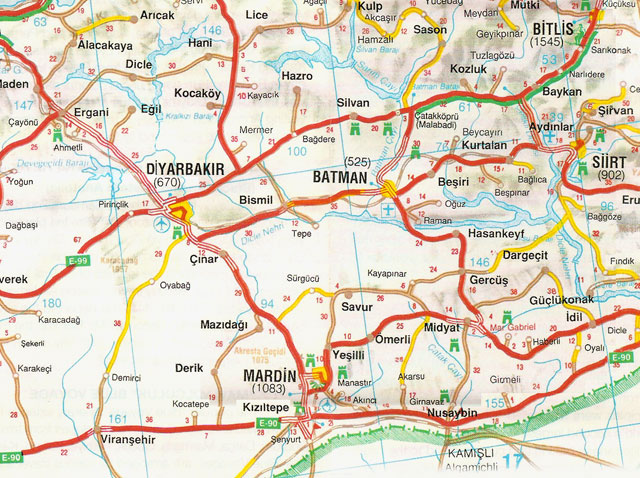 bitlis autoroutes plan