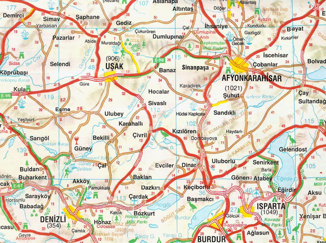 burdur autoroutes plan