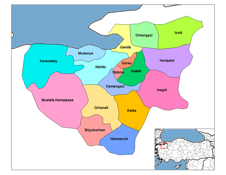 bursa les villes plan