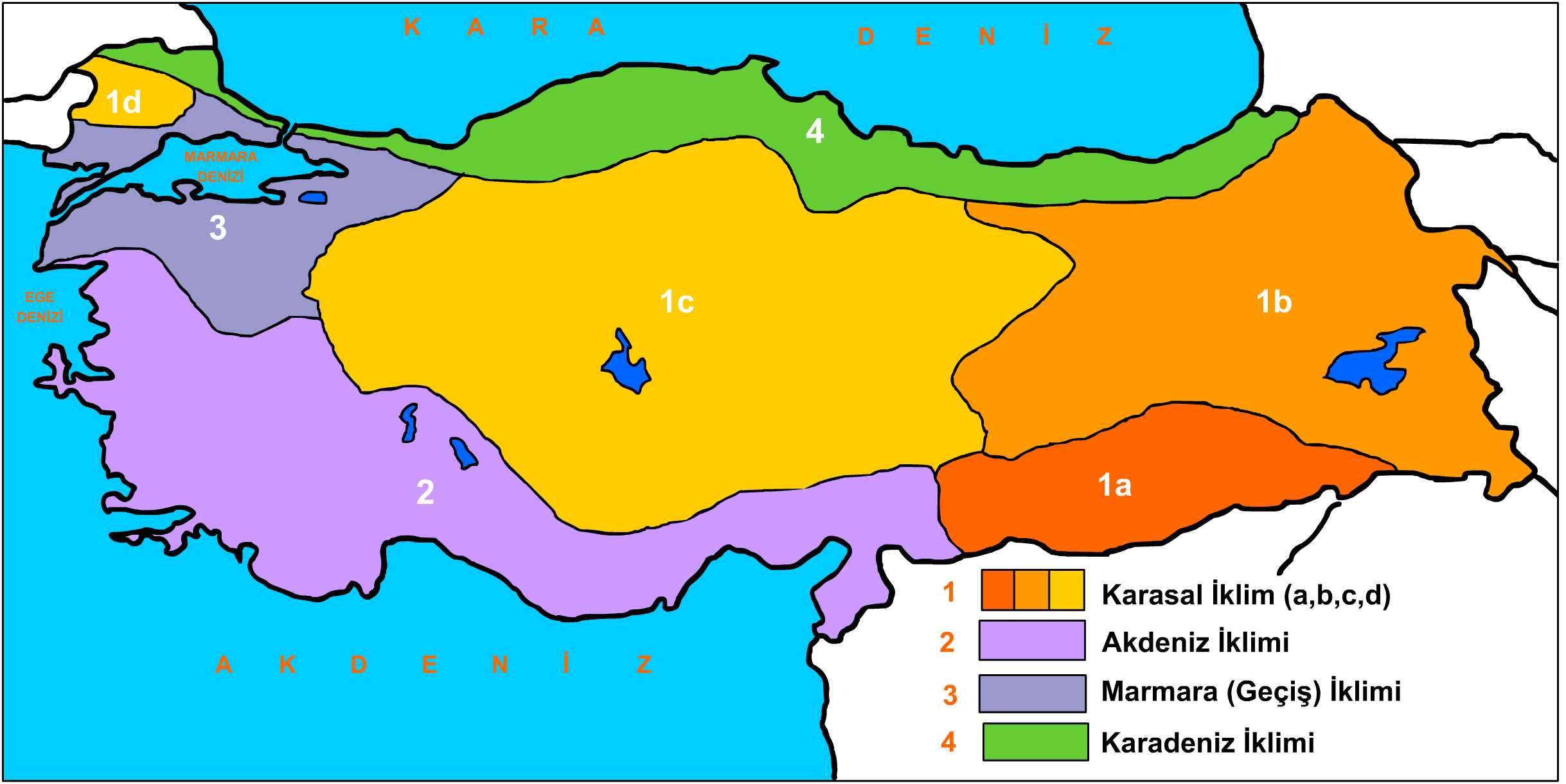 climat carte du turquie