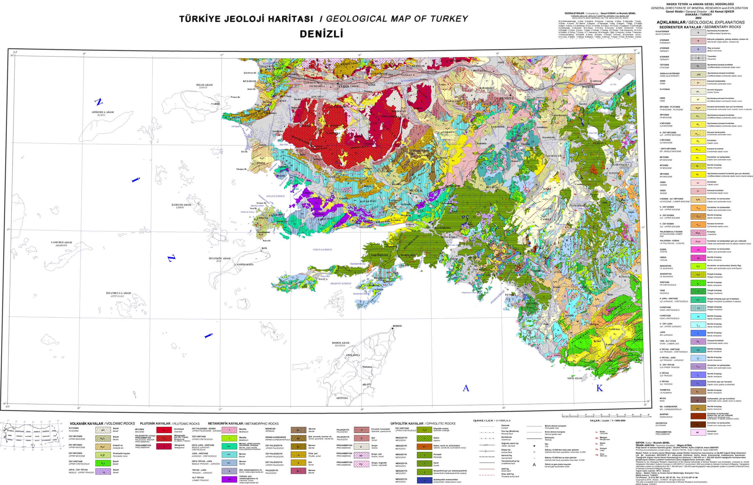 denizli geologie plan