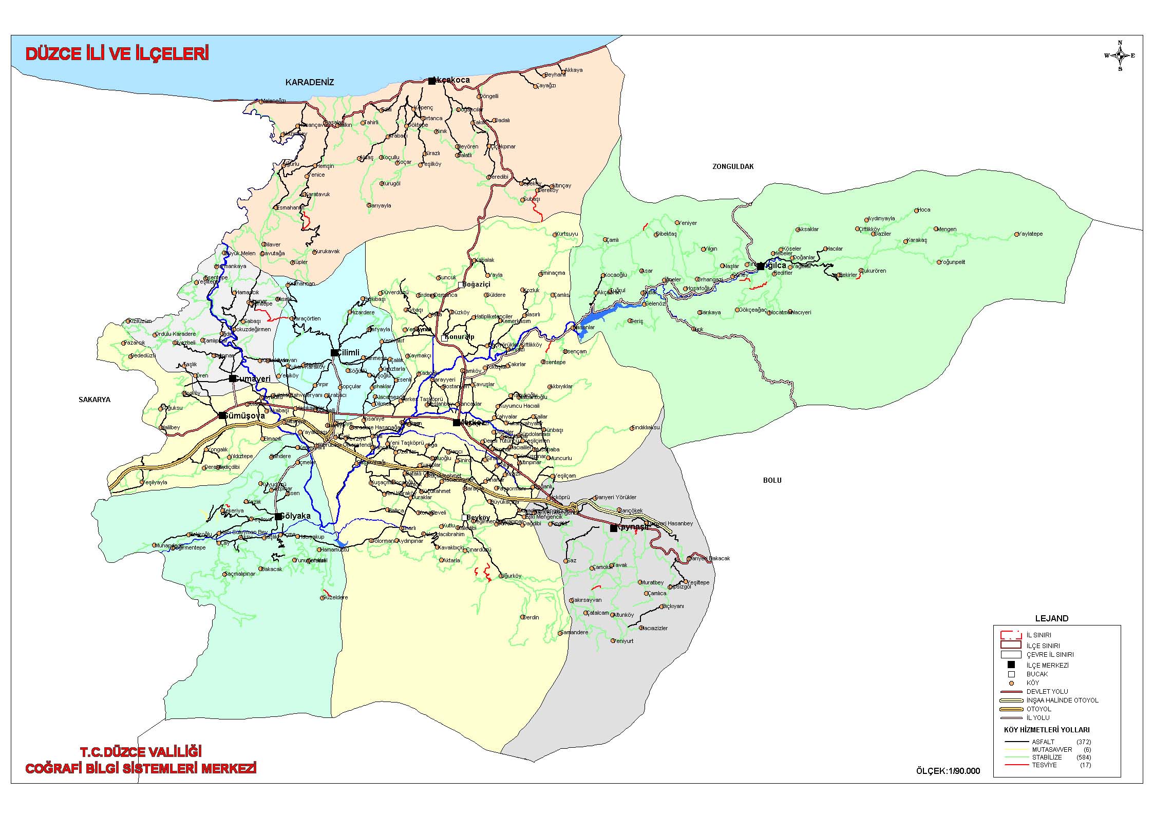 duzce ville plan