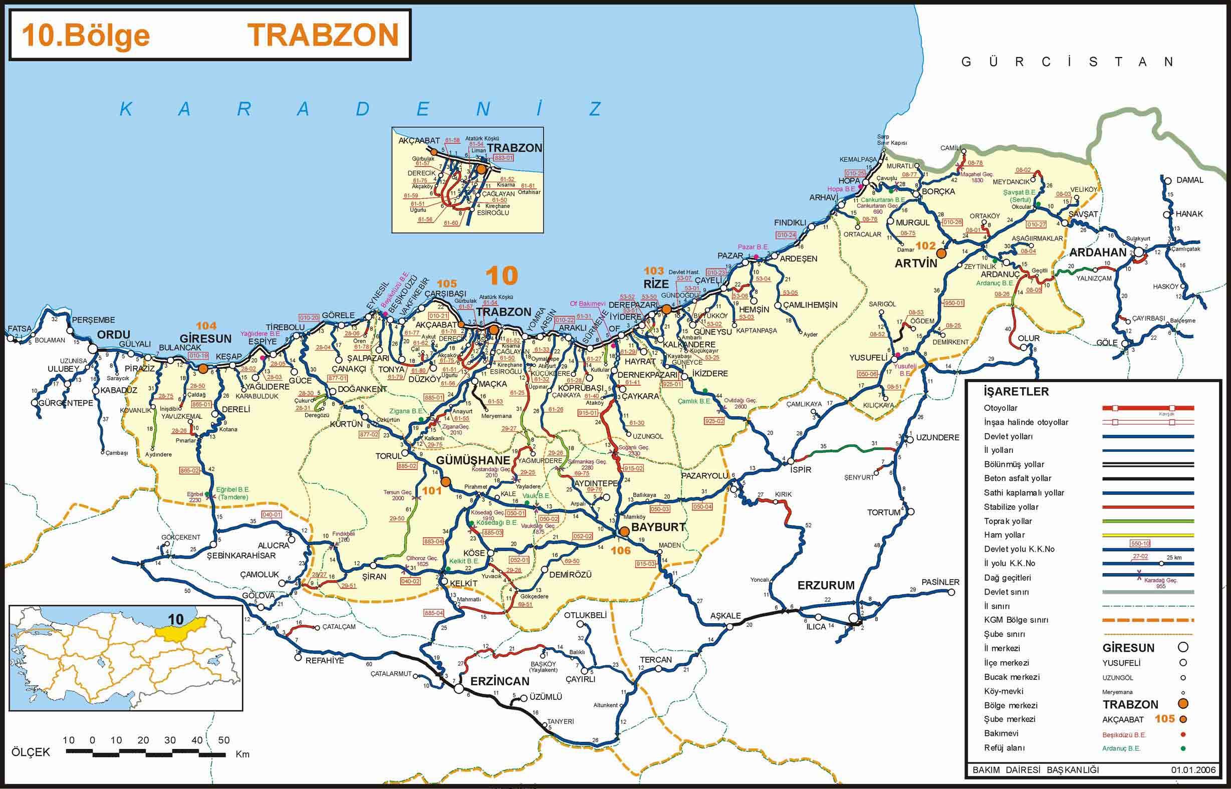 route plan de gumushane