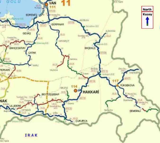 hakkari autoroutes plan