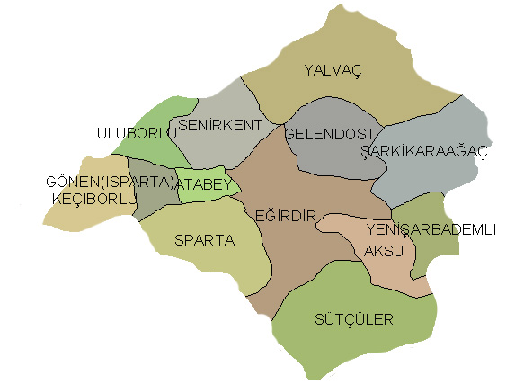 isparta les villes plan