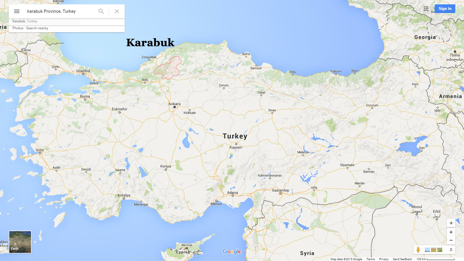 karabuk location plan turquie