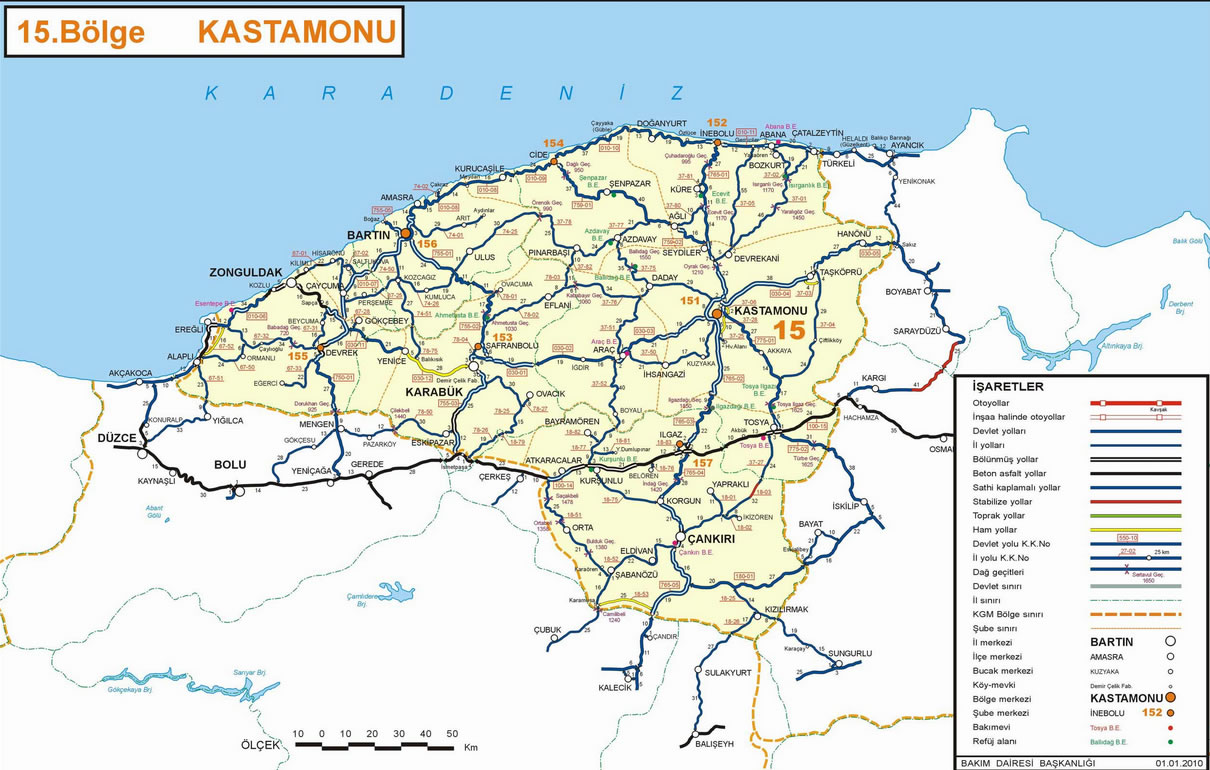 kastamonu route plan