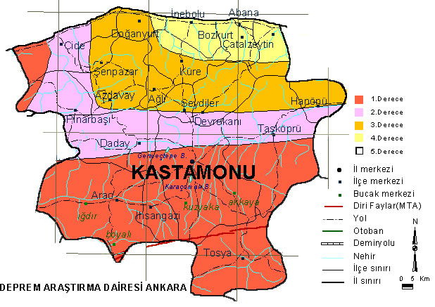 kastamonu tremblement de terre plan