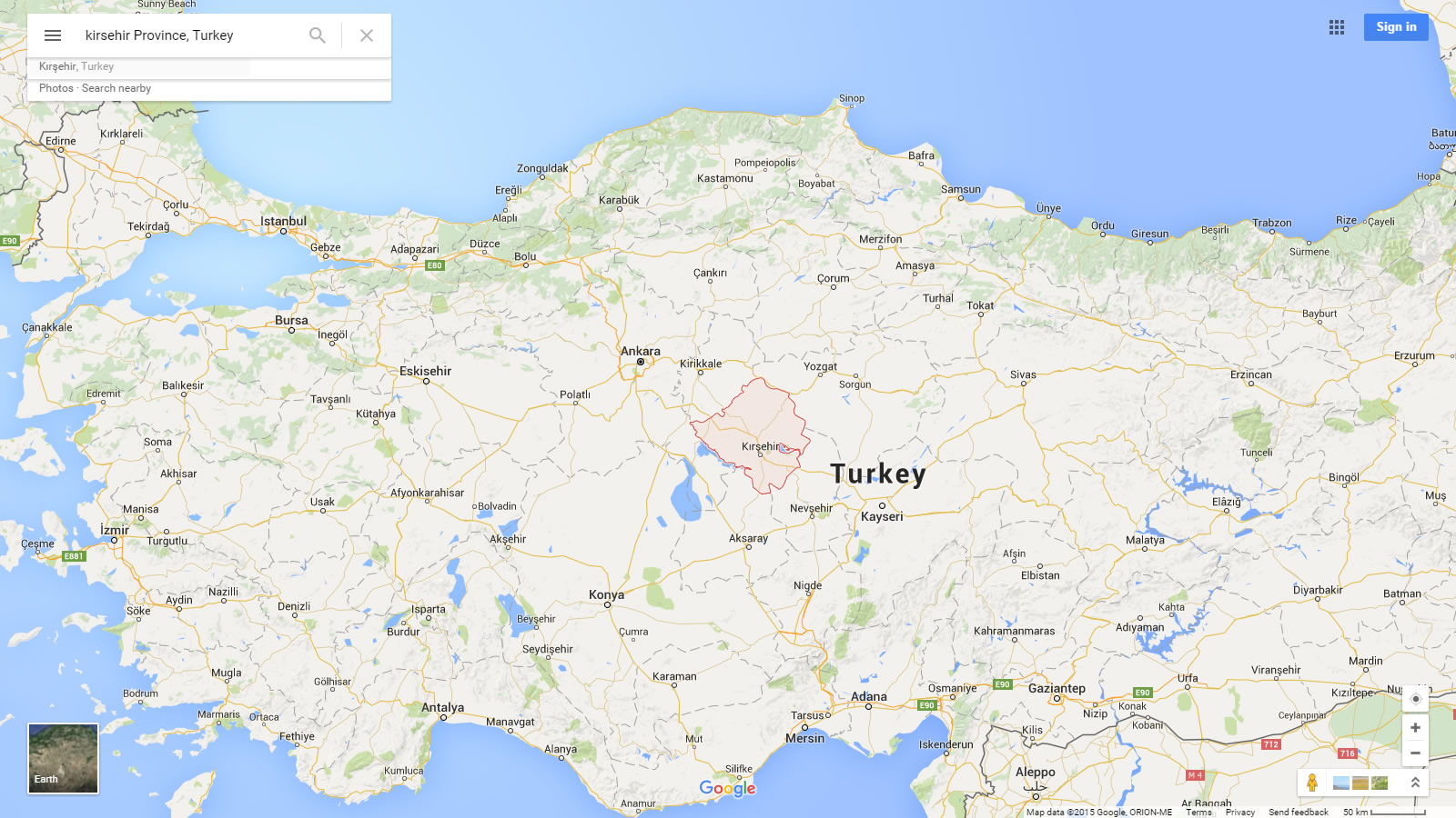 kirsehir plan turquie