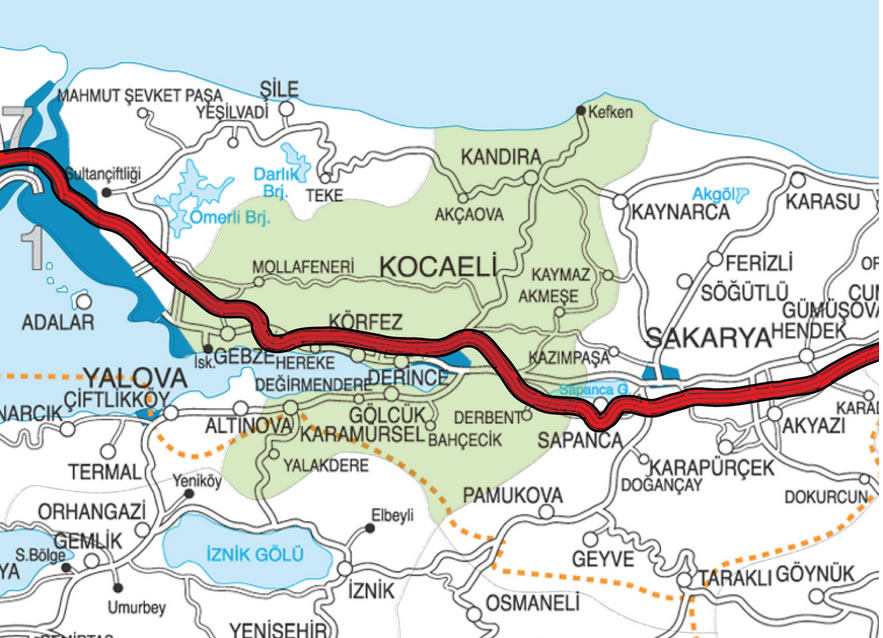 kocaeli route plan