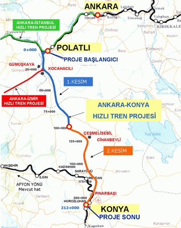 konya ankara high speed train plan