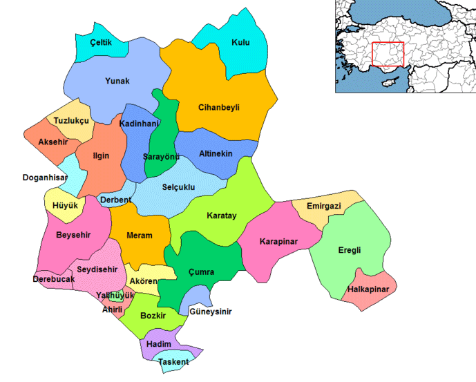 konya les villes plan