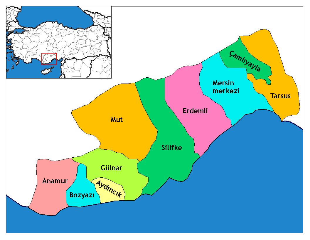 mersin les villes plan