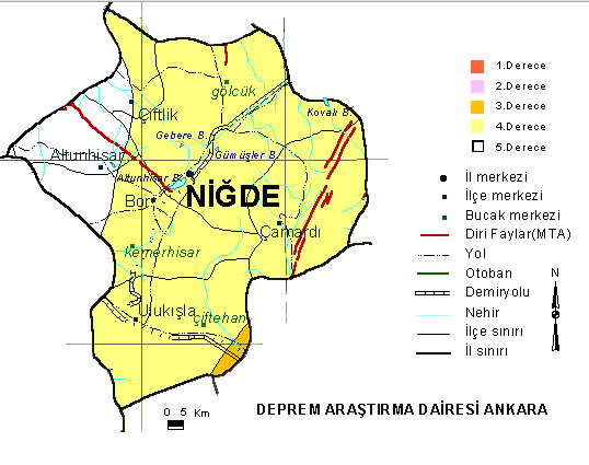 nigde tremblement de terre plan