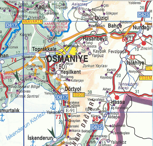 osmaniye autoroute plan
