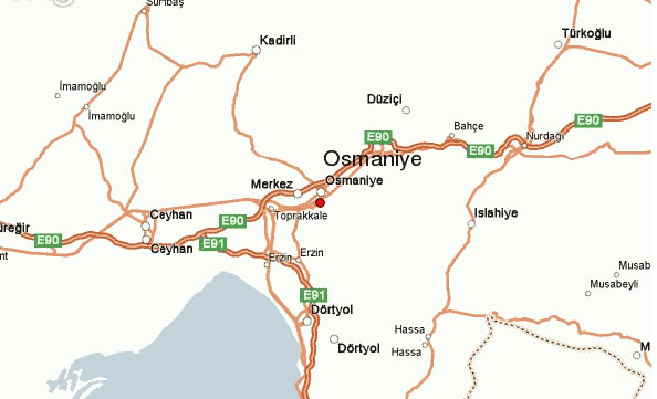 osmaniye principal routes plan
