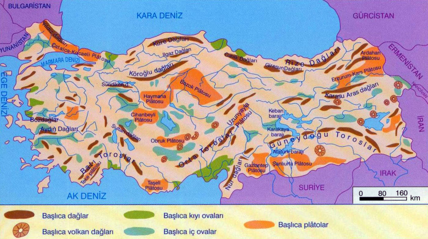 plain carte du turquie