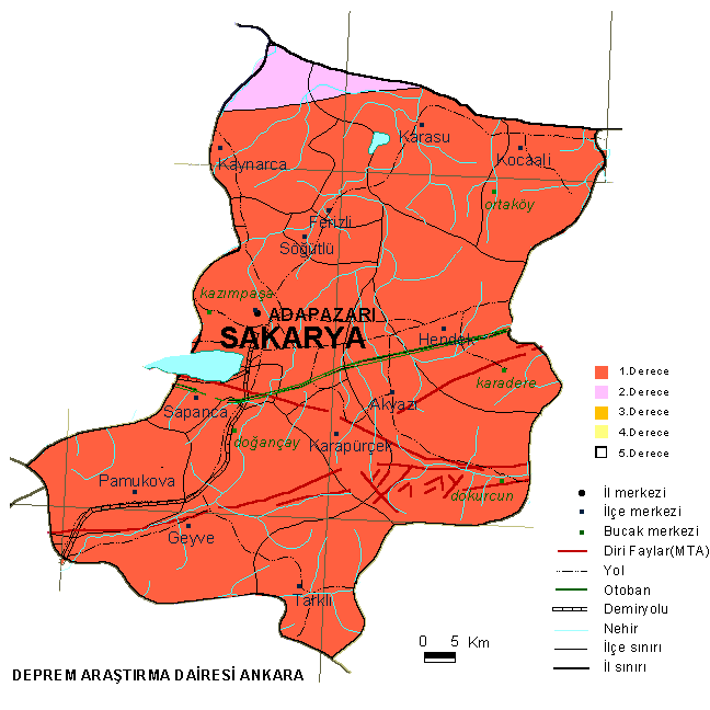 sakarya terrequake plan