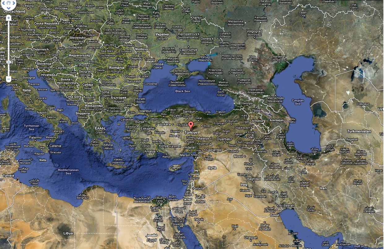 satellite carte du turquie voisines