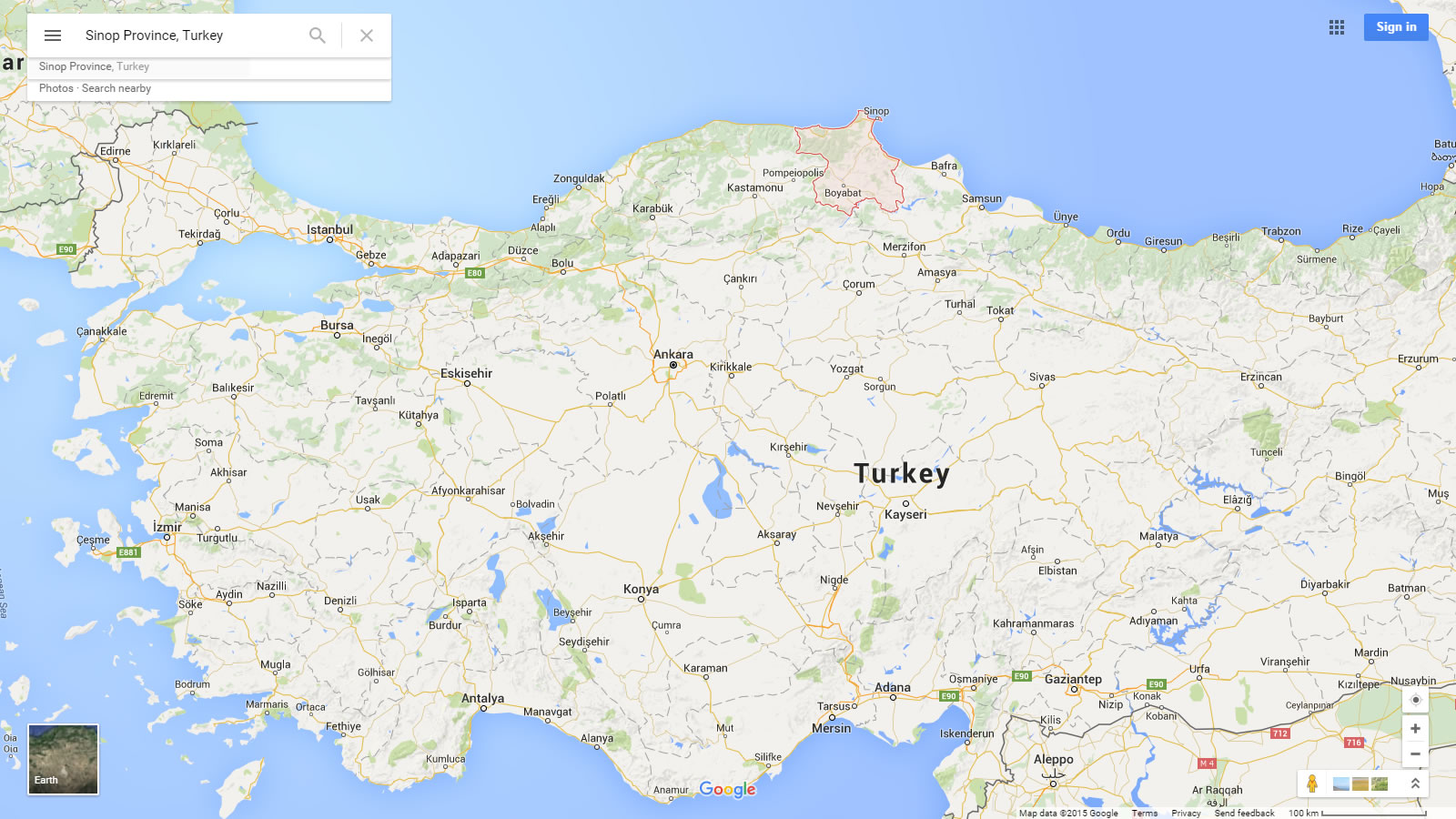 sinop plan turquie