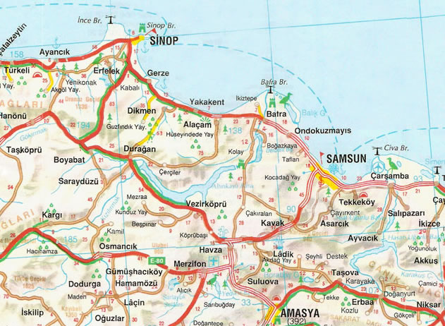 sinop route plan