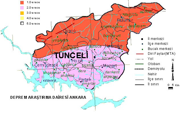 tunceli tremblement de terre plan