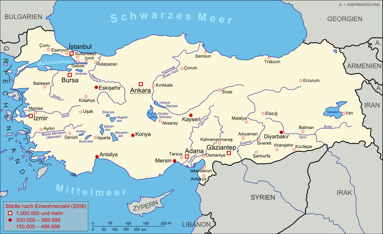 turquie megavilles carte