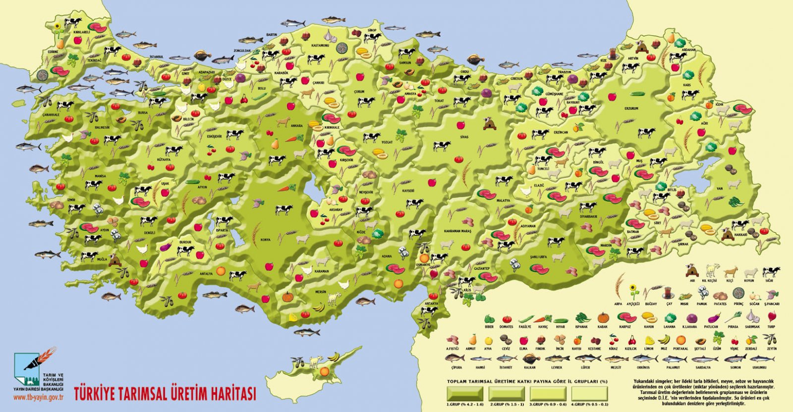 turquie agriculture carte