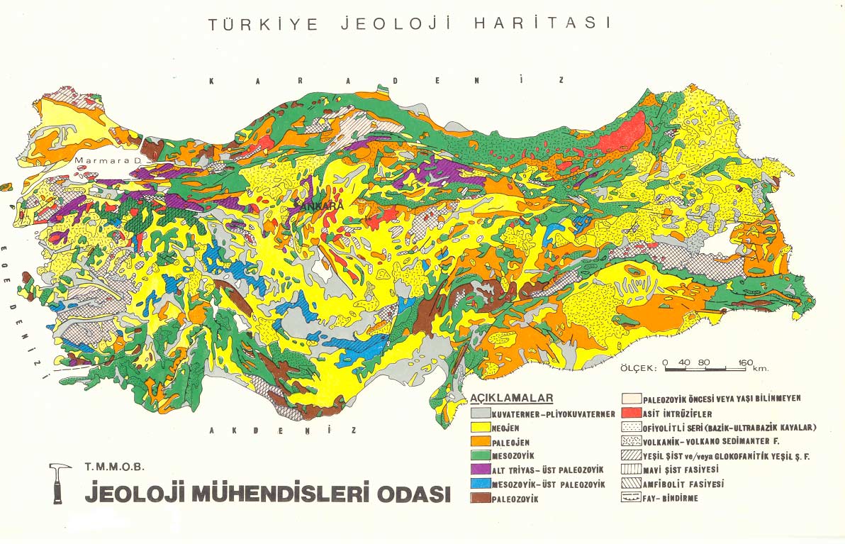 turquie geologie carte