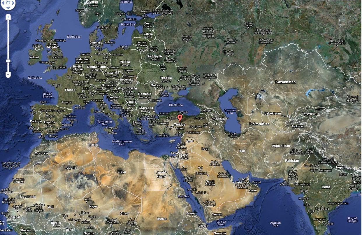 turquie satellite carte europe asie