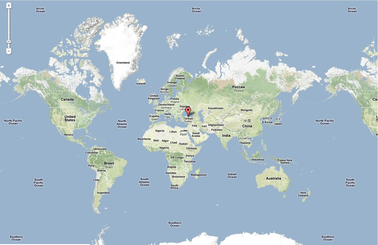 turquie terrain carte monde
