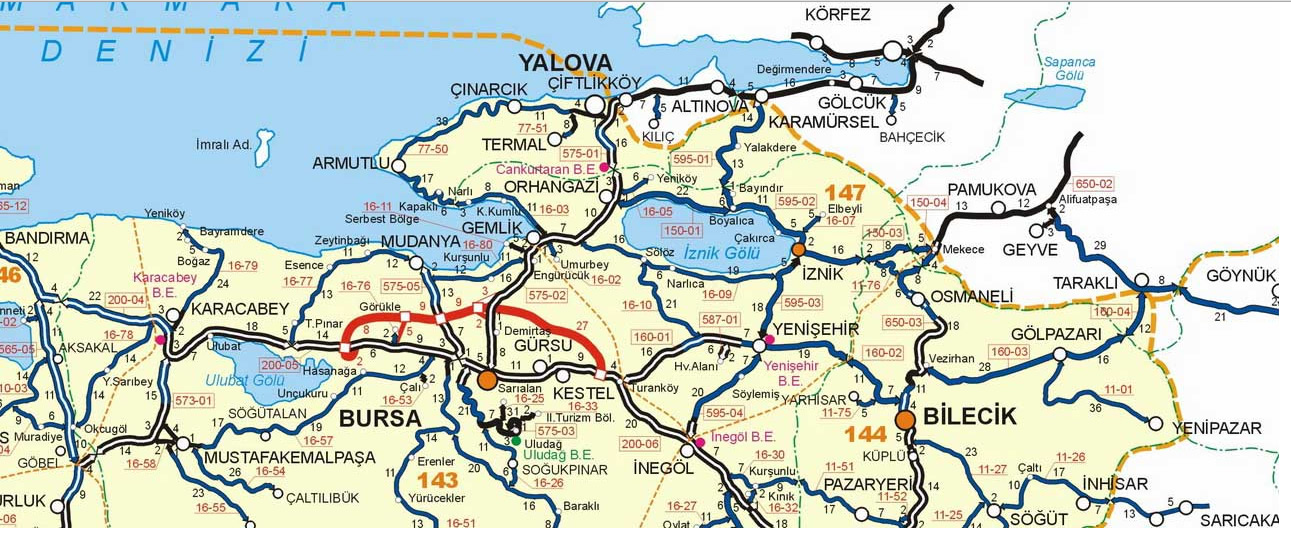 yalova route plan