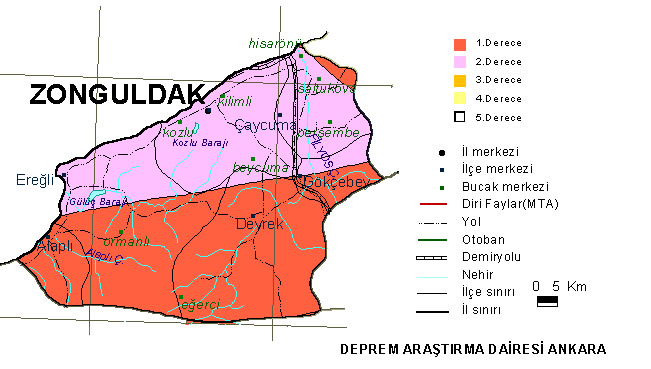 zonguldak tremblement de terre plan