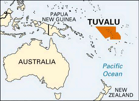 tuvalu australie carte